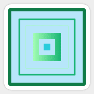 Square Abstract Design Sticker